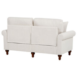 Beliani Sofa 2 Seater Ginnerup Fabric Light Beige - thumbnail 5