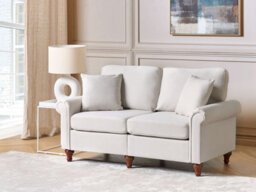 Beliani Sofa 2 Seater Ginnerup Fabric Light Beige - thumbnail 2