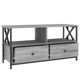 Berkfield Tv Cabinet Grey Sonoma 90X33X45 Cm Engineered Wood&iron - thumbnail 6