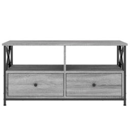 Berkfield Tv Cabinet Grey Sonoma 90X33X45 Cm Engineered Wood&iron - thumbnail 5