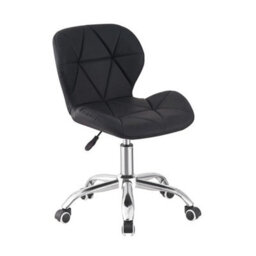 Height Adjustable Vanity Office Chair Faux Leather Swivel Chair Office Makeup - thumbnail 5