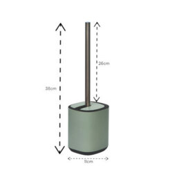Showerdrape Sage Green Bathroom Accessory Set Floor Caddy With Toilet Brush And Holder - thumbnail 6