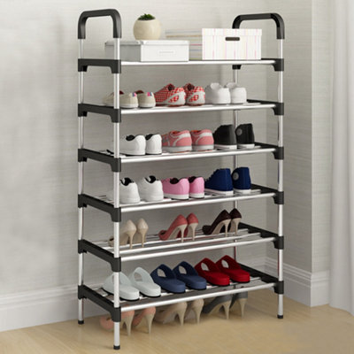 Living And Home 6 Tiers Shoe Rack Shoe Storage Organizer Shelf Space Saving Display Shelves - image 1