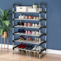 Living And Home 6 Tiers Shoe Rack Shoe Storage Organizer Shelf Space Saving Display Shelves - thumbnail 2