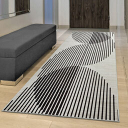 Ameha Non Slip Printed Rug Area Runner Abstract Lines Or Optical Wave Pattern Kitchen Floor Mat Indoor/outdoor (60X220 Cm Jett Rugs) - thumbnail 6