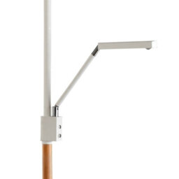 Luminosa Lighting Luminosa Phuket Floor Lamp 2 Light 21W Down 7W Up Led 3000K, 3000Lm, Touch Dimmer, Matt White / Beech - thumbnail 5