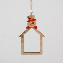 Shatchi Christmas Tree Ornaments Wooden Aesthetic Hanging Decorations Set Of 3 Pcs Xmas Diy Holiday Home Décor - thumbnail 3