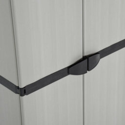 Walplus Garden Storage Cabinet With 3 Shelves Grey&black 68X40X168 Cm - thumbnail 7