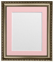 Frames By Post Shabby Chic Gun Metal Frame With Pink Mount For Image Size 9 X 6 - thumbnail 1