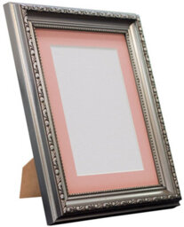 Frames By Post Shabby Chic Gun Metal Frame With Pink Mount For Image Size 9 X 6 - thumbnail 2