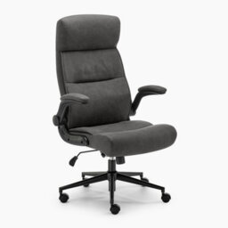 Furniturebox Uk Greer Black Faux Leather Executive Swivel Office Chair - thumbnail 3
