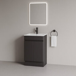 Plum&clay Romeo Matt Grey Floorstanding Vanity Unit & Basin Set (W)500mm - thumbnail 1