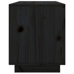 Berkfield Tv Cabinet Black 74X35X44 Cm Solid Wood Pine - thumbnail 5