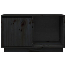 Berkfield Tv Cabinet Black 74X35X44 Cm Solid Wood Pine - thumbnail 3