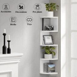 5 Tier Floating Corner Shelves Storage Display - thumbnail 3
