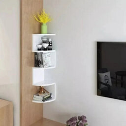 5 Tier Floating Corner Shelves Storage Display - thumbnail 1