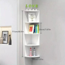 5 Tier Floating Corner Shelves Storage Display - thumbnail 2