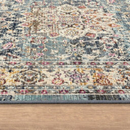 Xample Concept Looms Vintage Kashan Blue Rug 240 X 290 Cm Classic Persian Design 100% Polypropylene Low Pile 4mm Durable Area Rug - thumbnail 4