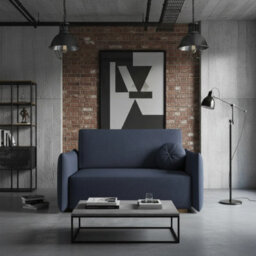 Viva Glov Ii Sofa Bed With Sleep Function Storage Container Chipboard Wooden Frame Springs 134X98X85Cm Blue - thumbnail 2