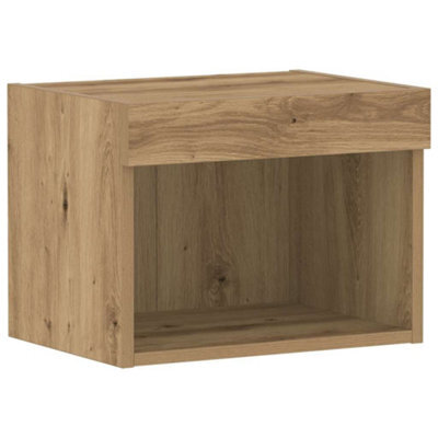 Berkfield Versatile Wall Cabinet With Led Lights Artisan Oak 40X30X30 Cm - image 1