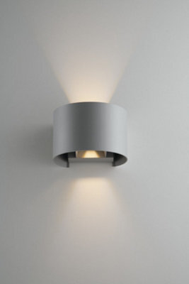 Luminosa Lighting Luminosa Delta Outdoor 2 Light Up Down Light Grey, Ip54 543Lm 3000K 14X12X10Cm