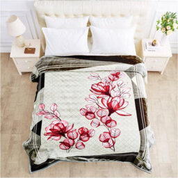 Gc Gaveno Cavailia Super Soft Jasmine Heavy Weight Blanket For Sleep 5Kg - Reversible Flower Weighted Bed Blanket 200X240Cm - thumbnail 4