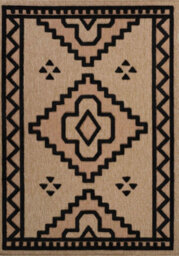 Harper Diamond Pattern Water Resistant Indoor Area Rugs Black 50X80 Cm - thumbnail 3