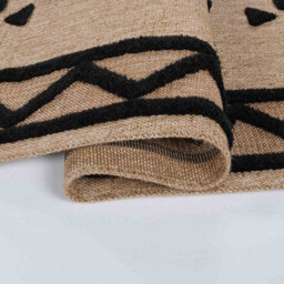 Harper Diamond Pattern Water Resistant Indoor Area Rugs Black 50X80 Cm - thumbnail 2