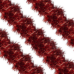 Neel Blue Red Metallic Shiny Christmas Tinsel Garland For Xmas Tree & Home Decorations, 2M X 9Cm