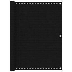 Berkfield Balcony Screen Black 120X500 Cm Hdpe - thumbnail 1