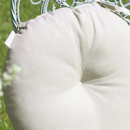 Dibor Set Of 2 Round Grey Outdoor Garden Seat Pad Cushions (Dia) 40Cm - thumbnail 3
