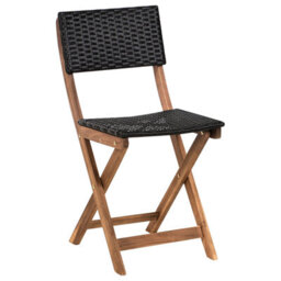 Wyld And Coco Summitco Acacia Wood 3-Piece Folding Bistro Set - Brown, 2 Chairs And Round Table, Outdoor Patio Balcony Ready - thumbnail 7
