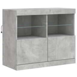 Berkfield Sideboard With Led Lights Concrete Grey 81X37X67 Cm - thumbnail 3