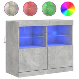 Berkfield Sideboard With Led Lights Concrete Grey 81X37X67 Cm - thumbnail 2