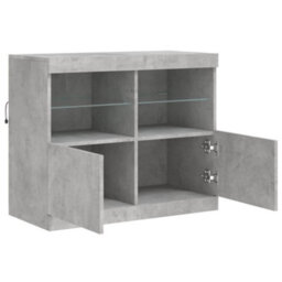 Berkfield Sideboard With Led Lights Concrete Grey 81X37X67 Cm - thumbnail 7