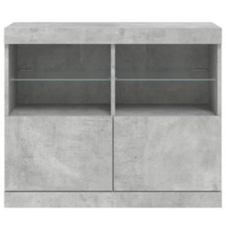 Berkfield Sideboard With Led Lights Concrete Grey 81X37X67 Cm - thumbnail 6