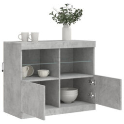 Berkfield Sideboard With Led Lights Concrete Grey 81X37X67 Cm - thumbnail 5
