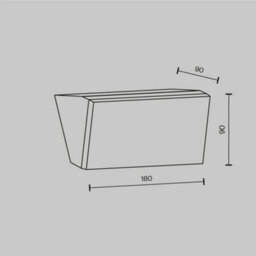 Luminosa Lighting Luminosa Brick 9X18Cm Outdoor Wall Down Lamp Graphite 3000K 1100Lm Ip54 - thumbnail 3