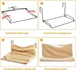 Xample Cat Puppy Pet Radiator Bed Warm Fleece Beds Cat And Dog Radiator Bed -Strong And Durable Radiator Hammock For Pets - thumbnail 4