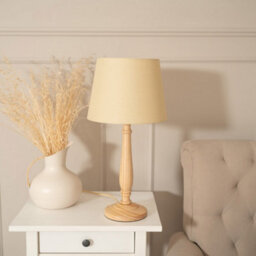 Valuelights Victoria Traditional Light Wood Candlestick Table Lamp With Beige Tapered Shade - thumbnail 5