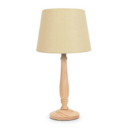 Valuelights Victoria Traditional Light Wood Candlestick Table Lamp With Beige Tapered Shade - thumbnail 2