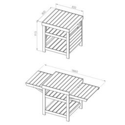 Waltons Pressure Treated Bbq Pizza Oven Outdoor Table - thumbnail 9