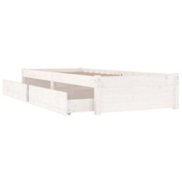 Berkfield Bed Frame With Drawers White 90X190 Cm 3Ft Single - thumbnail 6