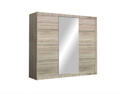 Arte Vista 250Cm Sliding Wardrobe In Oak Sonoma - Timeless Beauty With Modern Flair - image 1