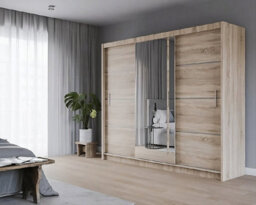 Arte Vista 250Cm Sliding Wardrobe In Oak Sonoma - Timeless Beauty With Modern Flair - thumbnail 2