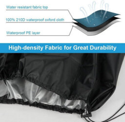 Garden Chair Cover, 65 120Cm Protective Cover For Stackable Outdoor Chairs In Oxford Fabric, Black - thumbnail 4