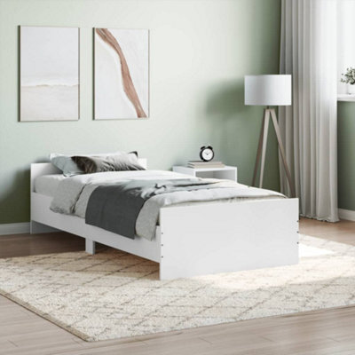Berkfield Bed Frame White 90X190 Cm Engineered Wood - image 1