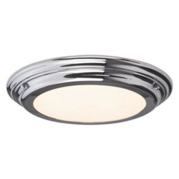 Elegant 1 Bulb Flush Light For Low Ceilings - Polished Chrome Led 25W