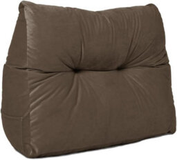 Lancashire Textiles Faux Suede Triangular Wedge Armchair Cushion For Ultimate Comfort In Brown 20 X 50 X 60Cm