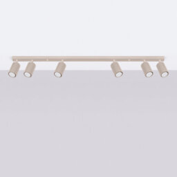 Luminosa Lighting Luminosa Karbon Ceiling Spotlight Bar Taupe 6X Gu10 - thumbnail 2
